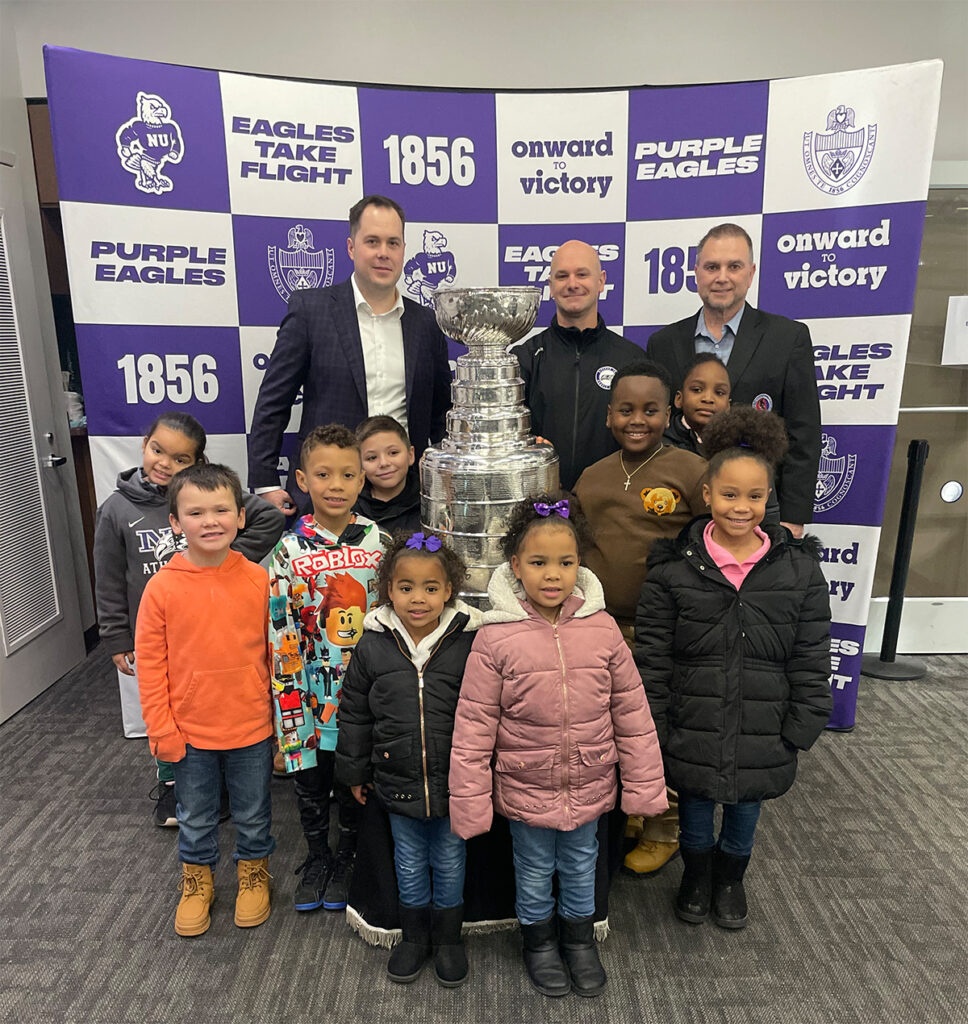 Bond students with Stanley Cup
