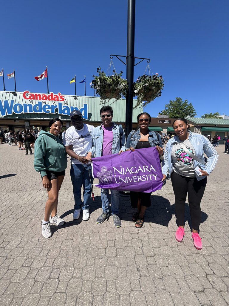 Niagara University students outside of Canada's Wonderland