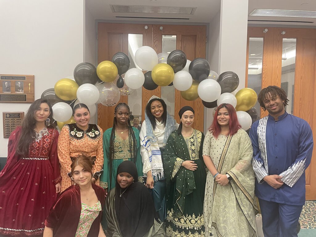 Students wore the traditional outfits of several cultures during a fashion show at the Cultural Gala.