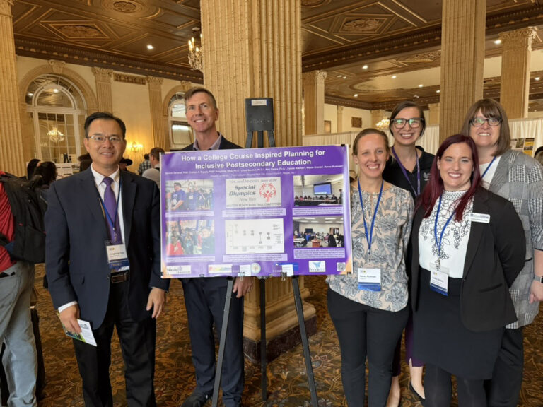 Niagara University and Partners Highlight Special Olympics Course at National Conference Niagara University faculty, administrators, and community partners at State of the Art conference in Syracuse, N.Y., on Oct. 22, 2025.