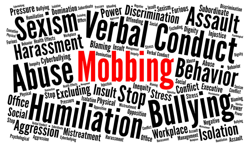 Mobbing word cloud concept