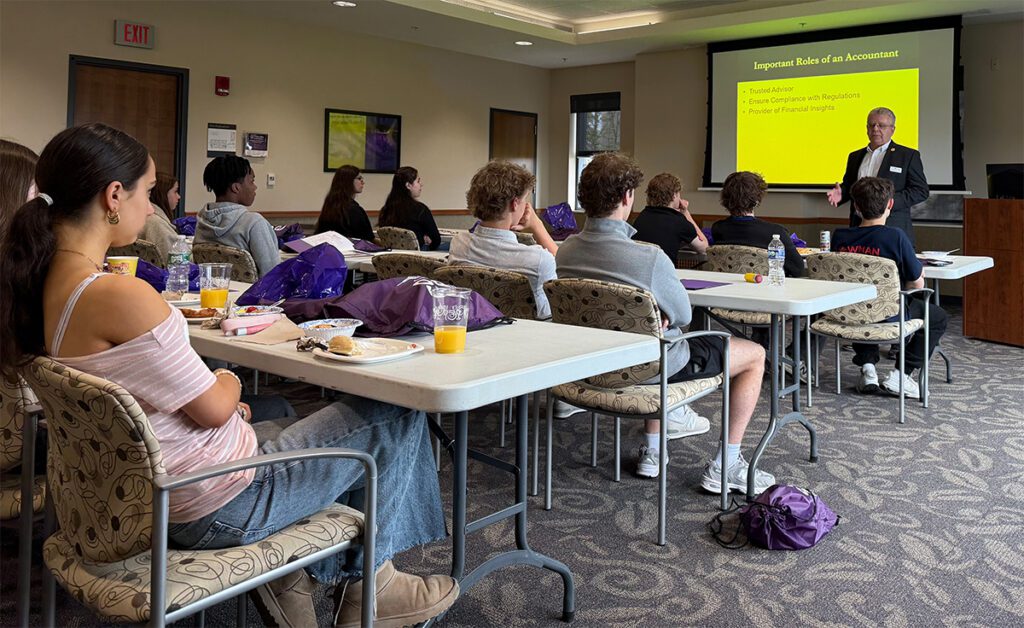 Local high school students participating in the Career Opportunities in the Accounting Profession program