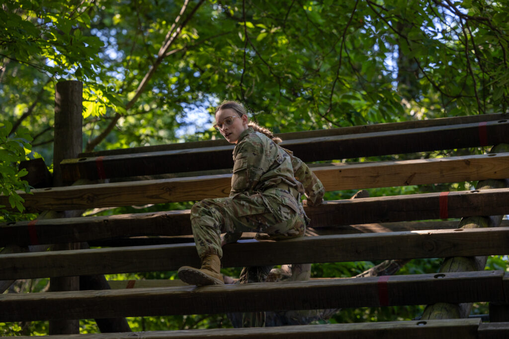 Cadet Briana Miller takes on the Weaver during Advanced Camp.