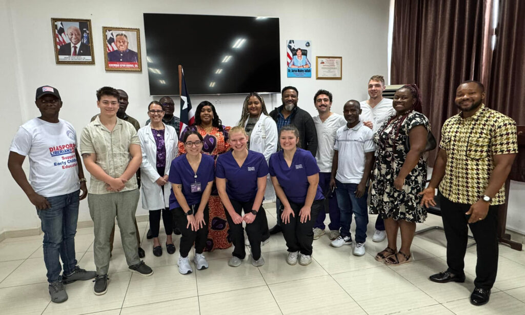 The Niagara University group met with Dr. Jarso Maley Jallah, the Minister of Education for Liberia, on their trip to that country.