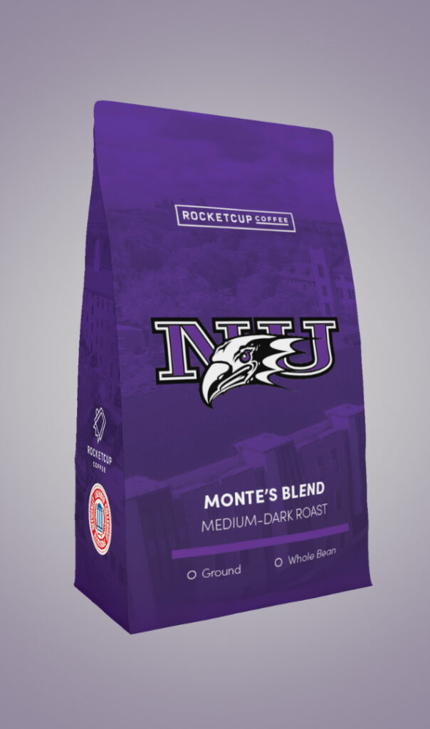 Montes blend medium dark roast coffee bag