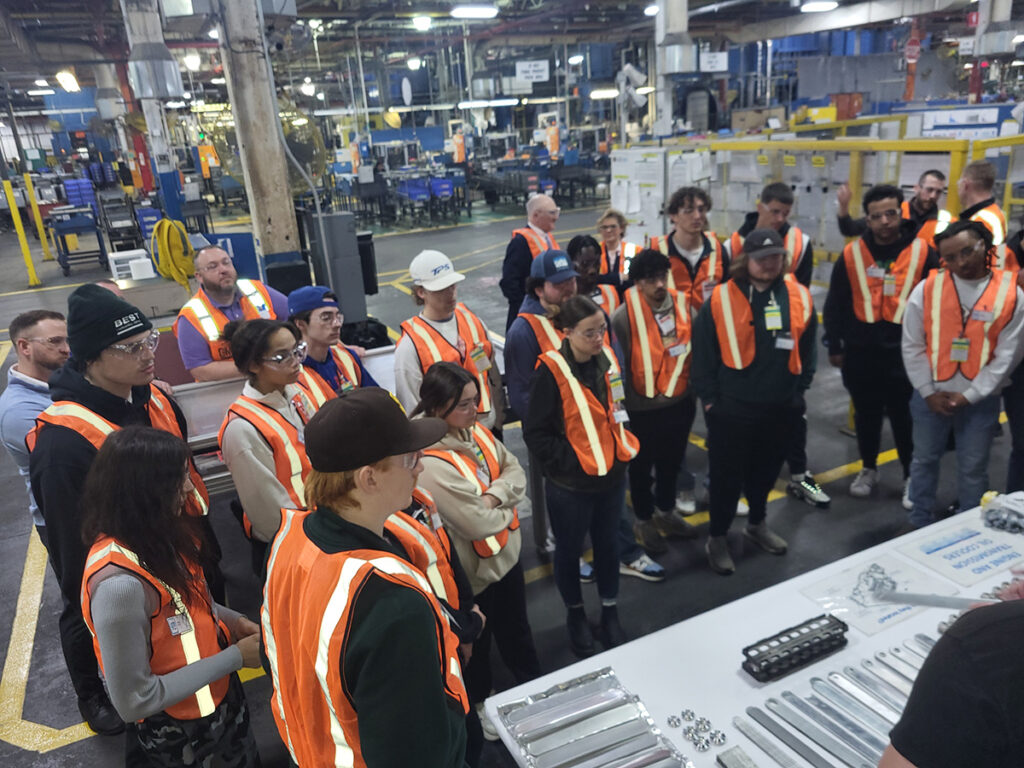 Students at GM Plant, Lockport