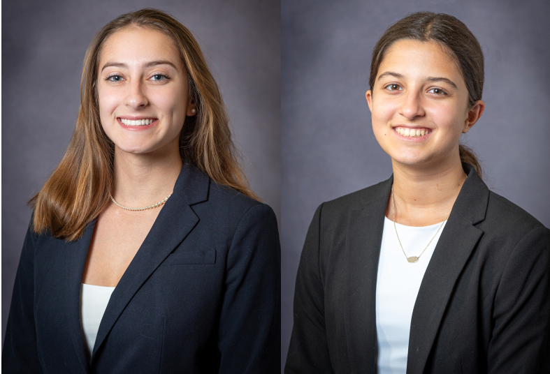 Senior Althea Simmons and junior Tina Krajacic