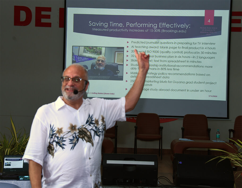 Shawn Daly presents at a conference