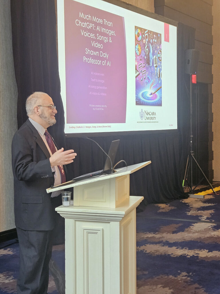 Shawn Daly speaking at conference