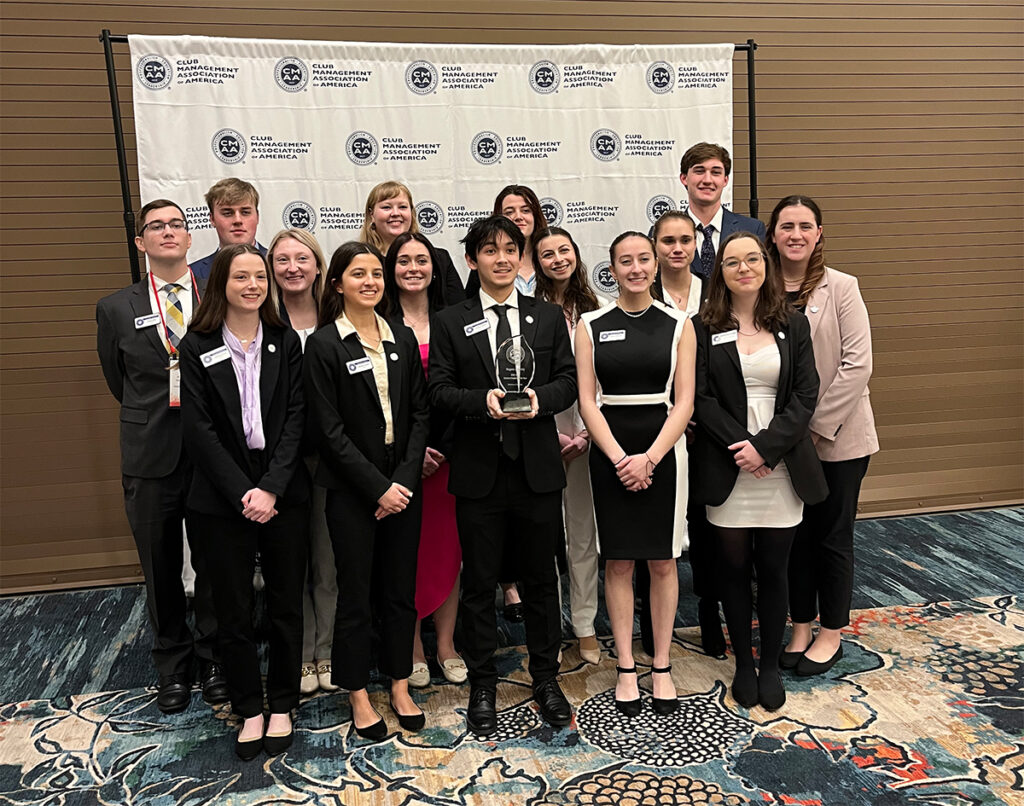 Members of Niagara University's student chapter of the Club Managers Association of America, named the best among medium-sized chapters in the country.