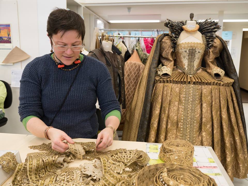 Lara Berich creates a golden gown for Queen Elizabeth in Oregon Shakespeare Festival's 2017 “Shakespeare in Love.’