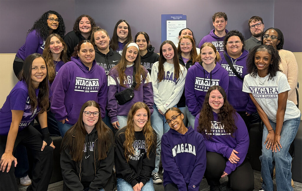 Niagara University social work students helped Niagara Falls residents register to vote during the Ostapenko Center's annual voter registration drive in October.