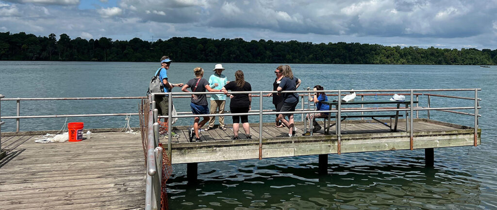 Coleen Edwards with teachers on the lower Niagara River. Photo credit: Samantha Wrobel.