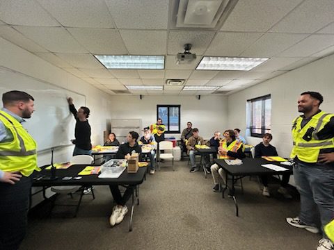 Students see the work at Bison Yard, first-hand